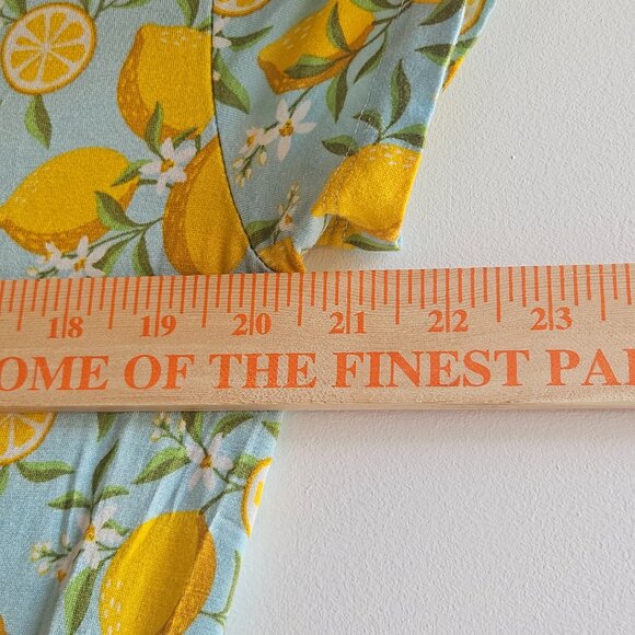 Alex's Lemonade Stand Romper Size XL Pockets Stretch Drawstring Waist Light Blue - Picture 9 of 11